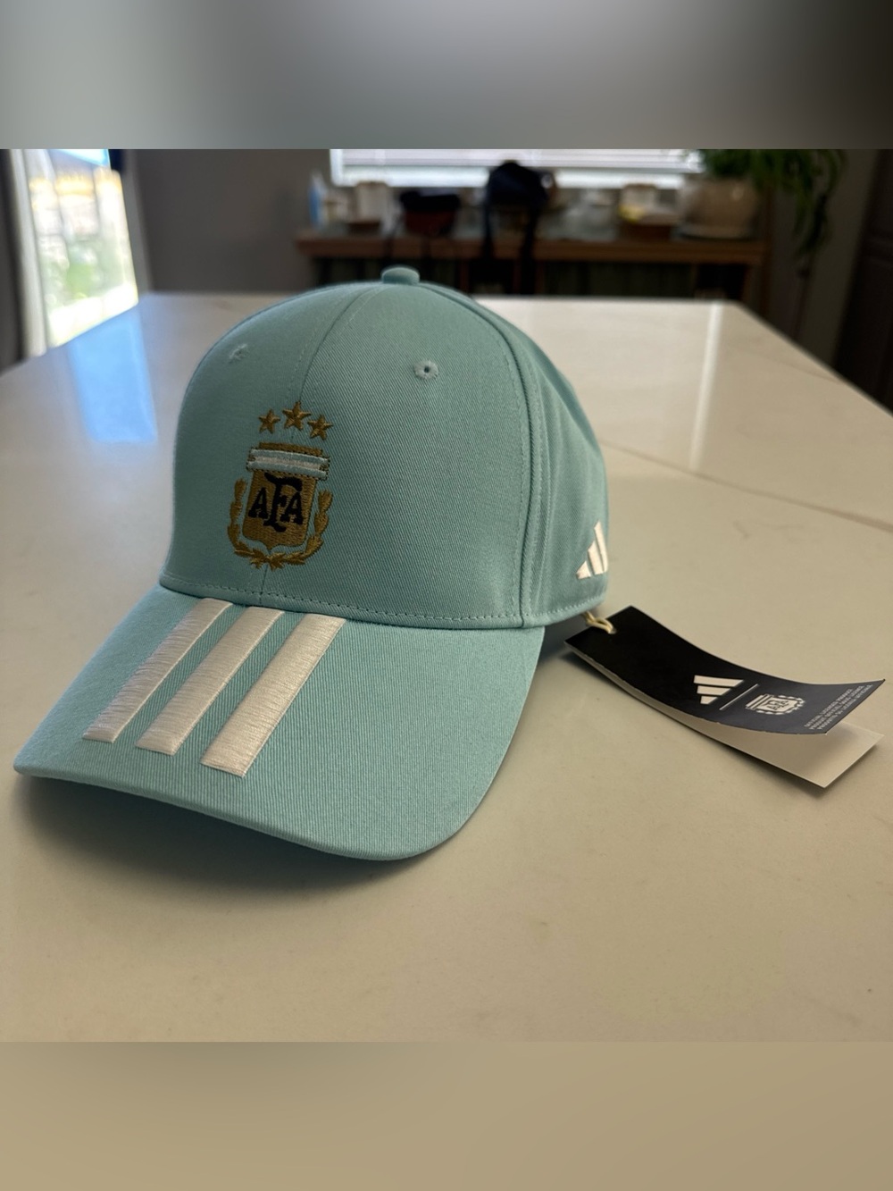 Adidas World Cup 2026 Team ARGENTINA Soccer Hat Cap OSFM Adjustable Light Blue